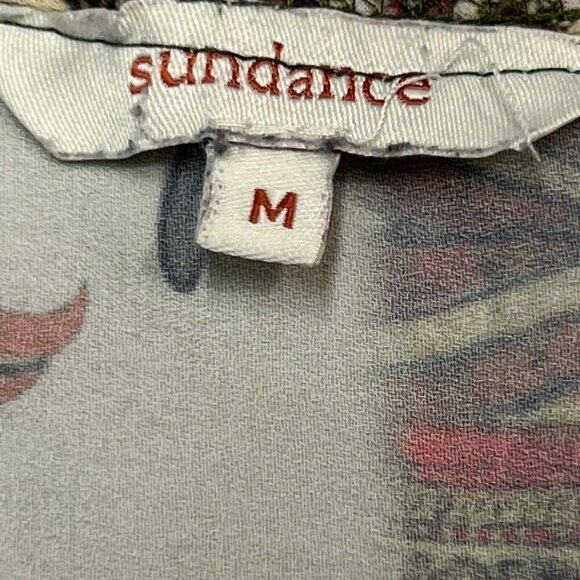 Sundance Womens M Embroidered Beaded Tank Top Long Sides Flowy Silky Paisley - Picture 10 of 11